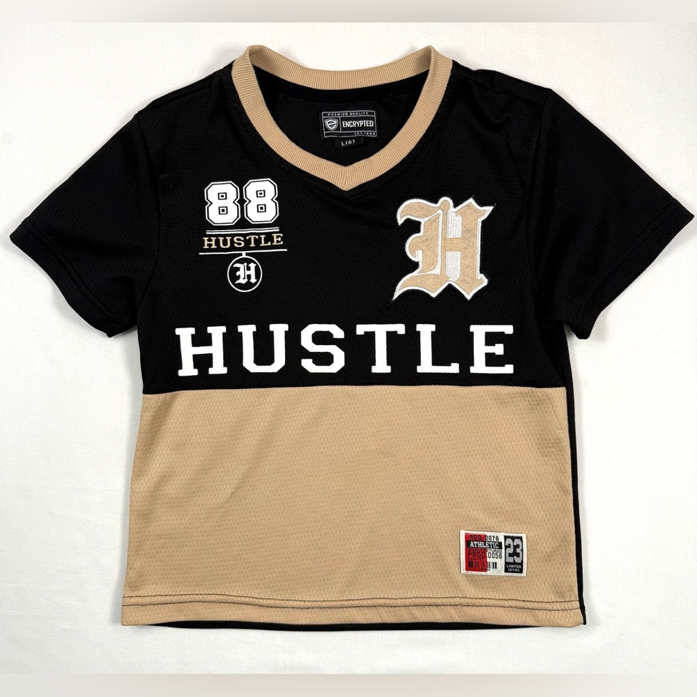 ENCRYPTED Boys' Premium Quality Streetwear "Hustle"‎ Jersey Colorblock T-shirt 6